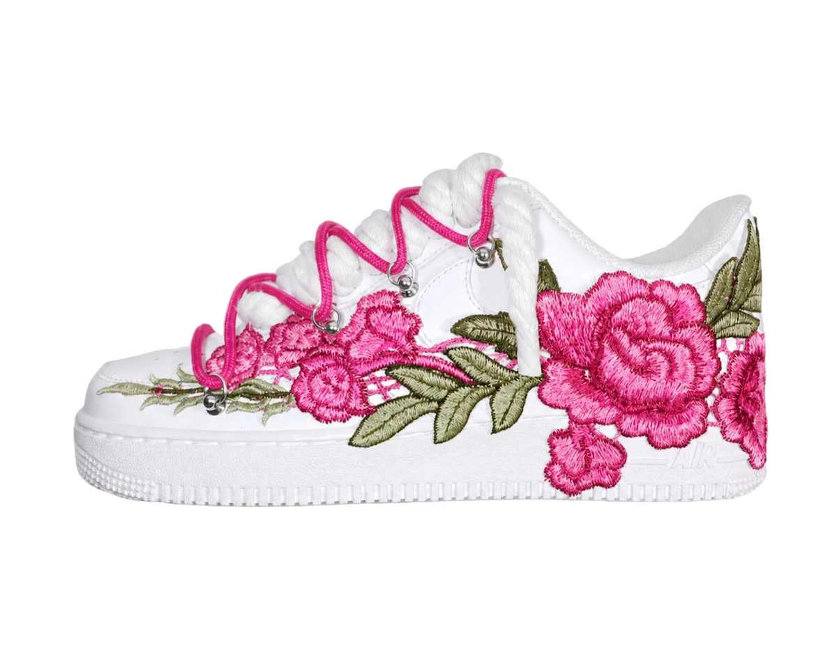 AF1 Branco- Flower + Rope & Double Laces
