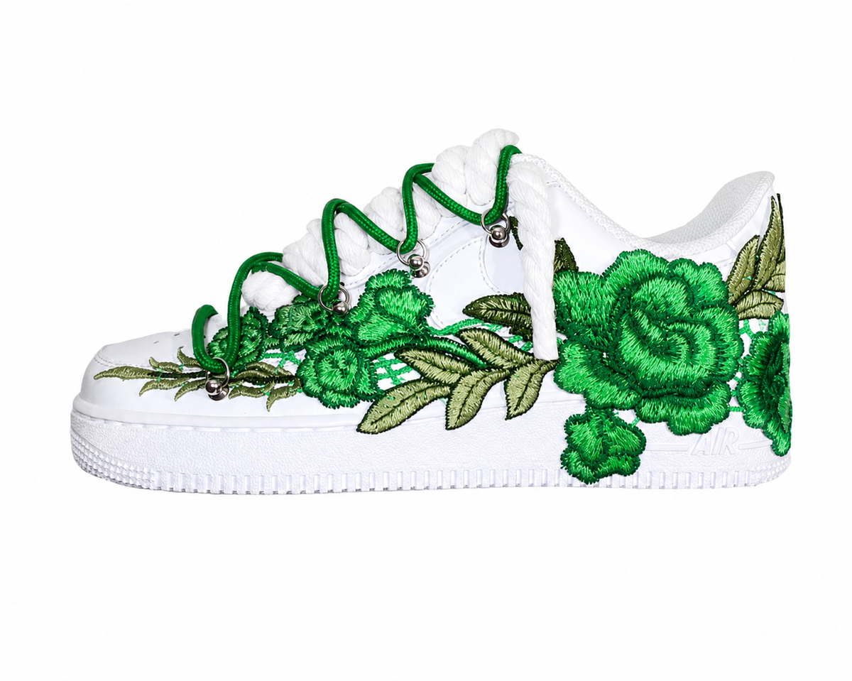 AF1 Branco- Flower + Rope & Double Laces