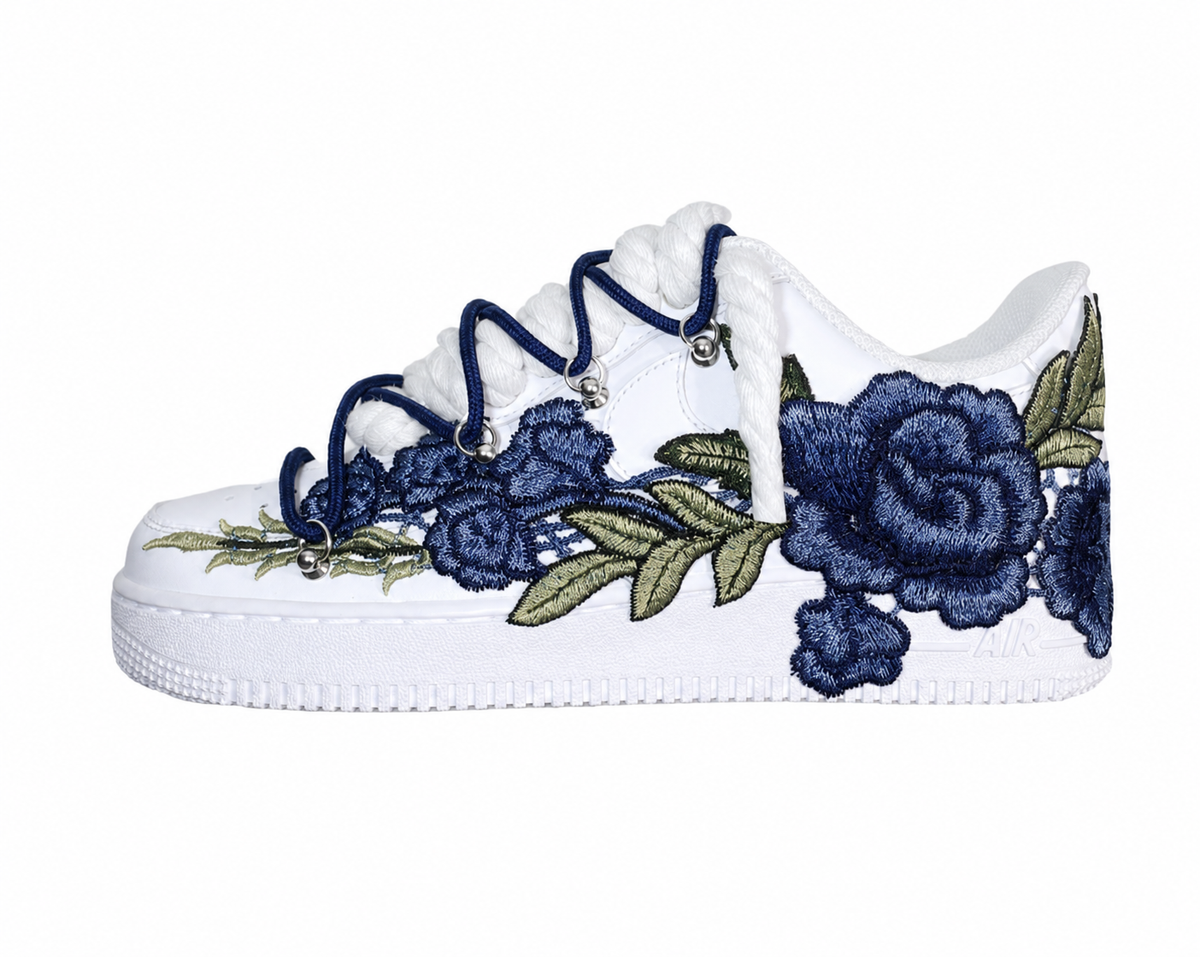 AF1 Branco- Flower + Rope & Double Laces